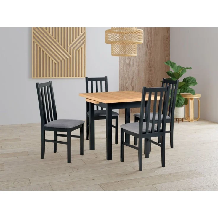 MOEBLO Stuhl BESO 10 (Eleganter Massivholz-Stuhl – zeitloses Design und hoher Sitzkomfort für stilvolle Wohnräume Polsterstühle, Holzstühle, Esszimmerstühle, Massivholz, 5 St), (BxHxT):43 x 97 x 40 cm – Bild 4