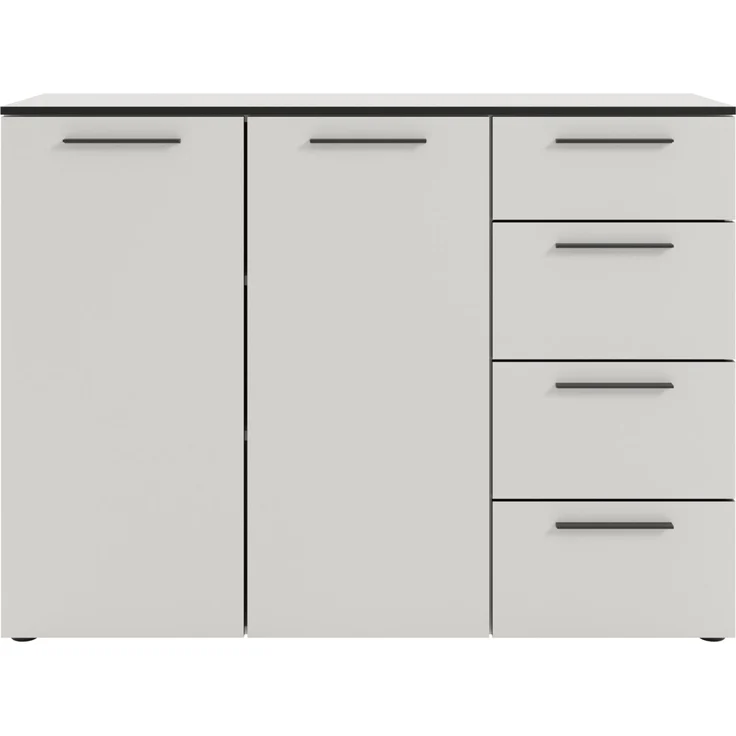 Novel 'SOUL' Sideboard, Holznachbildung weiß, 135 x 99.8 x 40 cm, mit Softclose und Schubladen – Bild 4