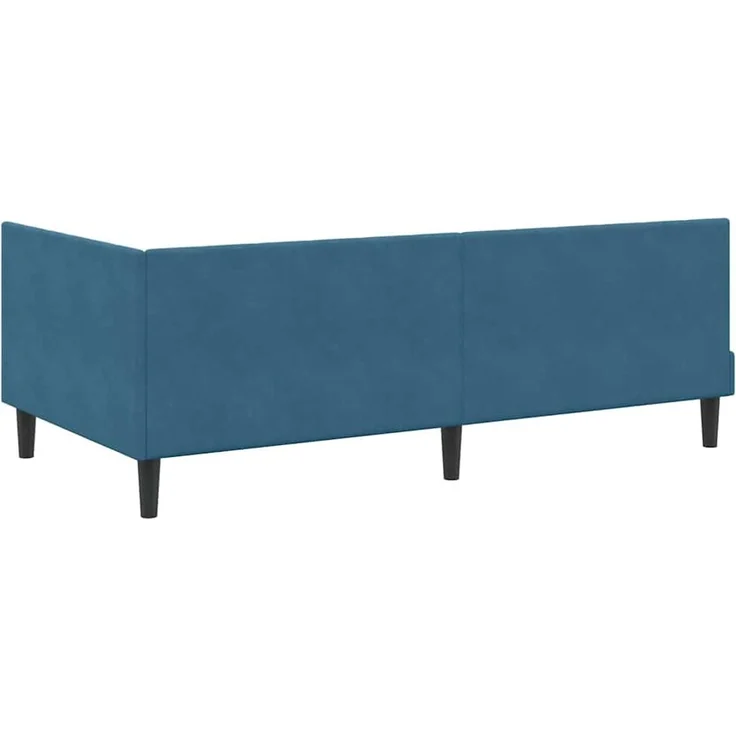 vidaXL Eckbettgestell mit Kopfteil Blau 90 cm x 190 cm Samt 42016337 – Bild 6