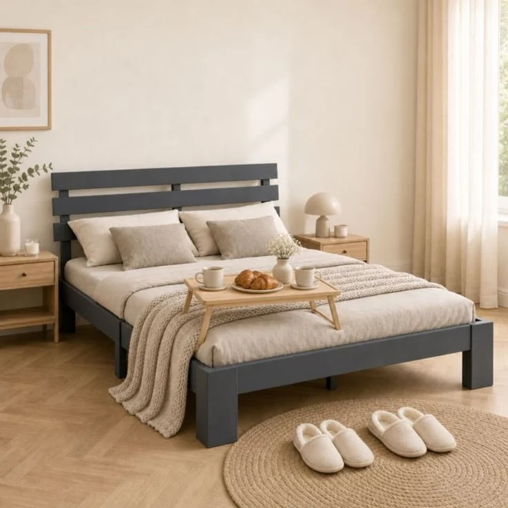 Relaxdays Bett Massivholz 120x200 cm – Bild 3