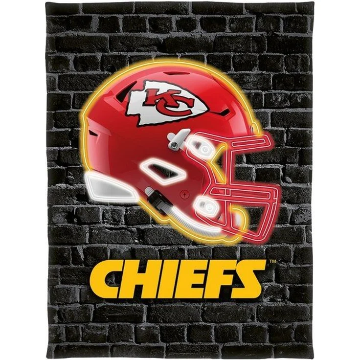 Wohndecke NFL Kansas City Chiefs Decke 150x200cm Wellsoft Kuscheldecke Wohndecke, BERONAGE, passend zur Bettwäsche, ideal für Sofa, Couch, Bett, Auto, Camping – Bild 4