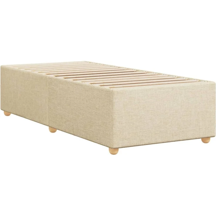 vidaXL Bettgestell ohne Matratze Creme 80x200 cm Stoff 3284692 – Bild 6