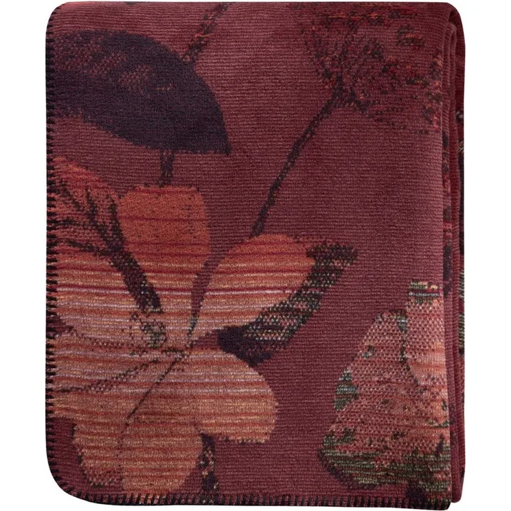 Wohndecke Velvet Bloom mit geketteltem Zierstich, Biederlack, Made in Germany