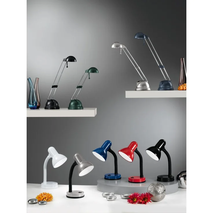 Eglo 9230 Büroleuchte BASIC 1 Kunststoff, Stahl, rot E27 max. 1X40W H:30cm mit Wippschalter – Bild 7
