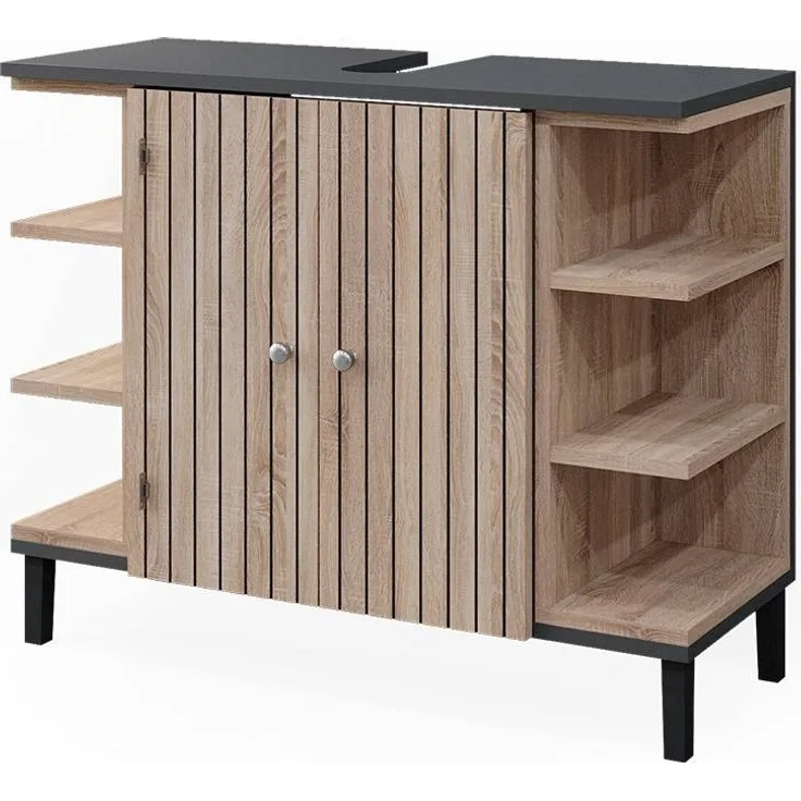 Waschbeckenunterschrank Aquis Sonoma 79.6 x 64 cm mit 2 Türen Vicco