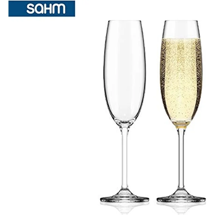 SAHM Sektglas Sektgläser Set 6 teilig- 220ml Sektglas - Prosecco Gläser, Edles Glas, 100% recyclebar – Bild 2