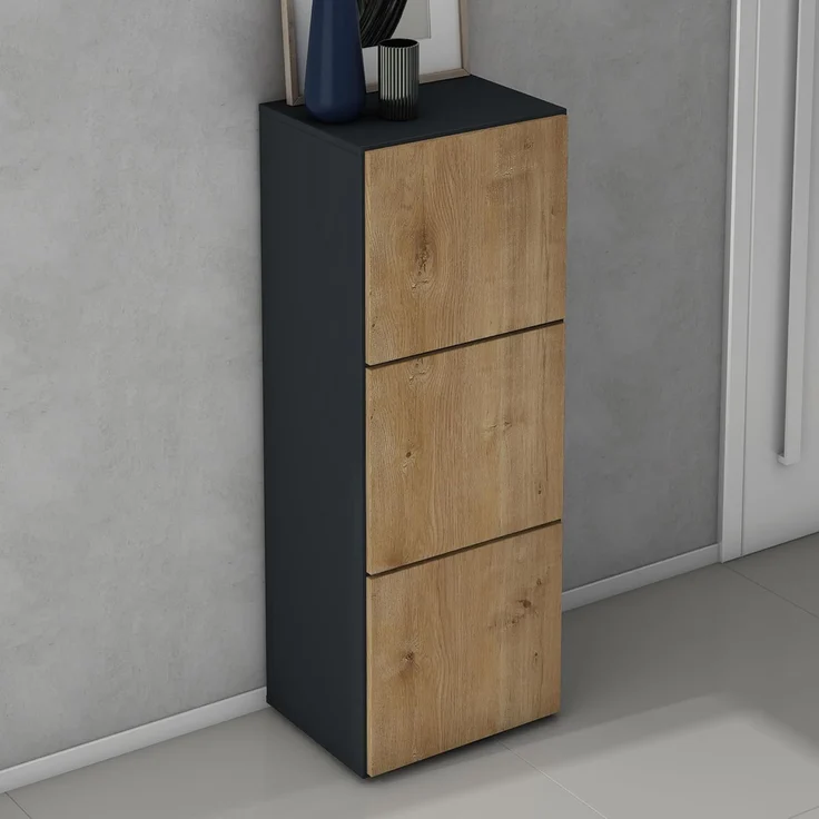 doporro Schuhschrank Schuhregal Schuhständer mit 3 Fächern Schuhschrank02 – Bild 4