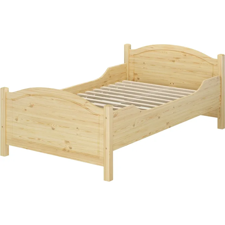 Erst-Holz Seniorenbett extra hoch Rollrost 120x200 Massivholz Holzbett Einzelbett Gästebett 60. 40-12