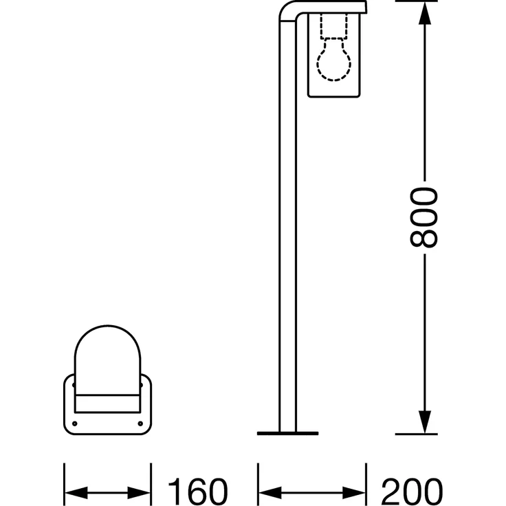 LEDVANCE ENDURA® CLASSIC CASCADE 80CM Post E27 CLR – Bild 3