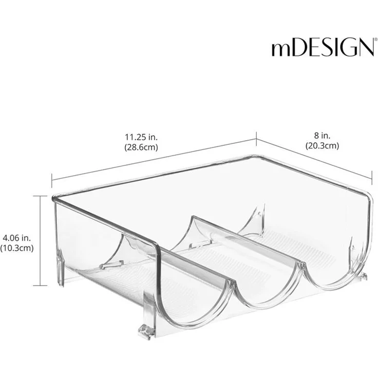 Flaschenständer Flaschenhalter Organizer Küche stapelbar mDesign transparant – Bild 4