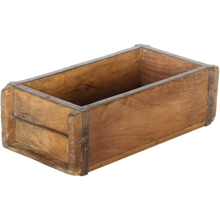 Casa Moro Aufbewahrungsbox Vintage Ziegelform Balu aus Altholz, Alte Backsteinform, Holzbox, Ziegelform aus aufbereitetes Altholz, Deko Kiste – Bild 1