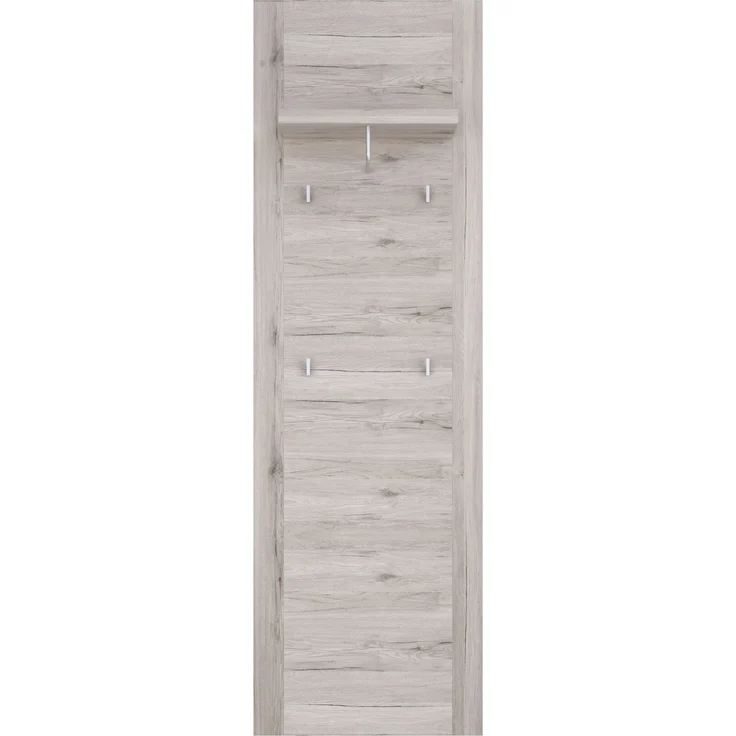Garderobenpaneel >PORTLAND< in Sandeiche - 61,6x198,3x34,1cm (BxHxT) – Bild 3
