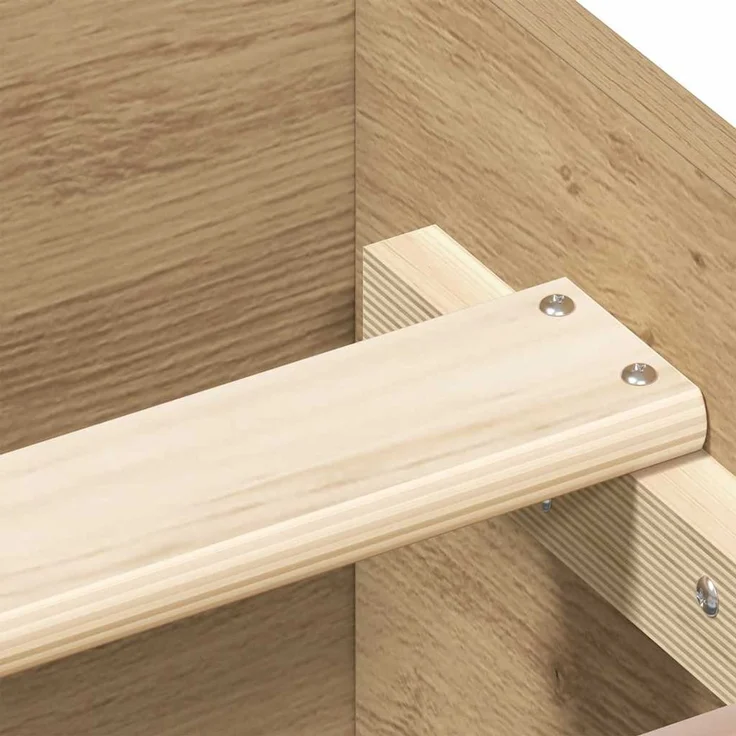 vidaXL Bettgestell ohne Matratze Artisan-Eiche 90x190cm Holzwerkstoff 857479 – Bild 8