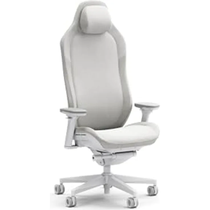 Fractal Design Refine Fabric Light Gaming Chair - Ergonomic Office Desk Chair with 4D Armrests and High-Back Support, Black Premium Fabric