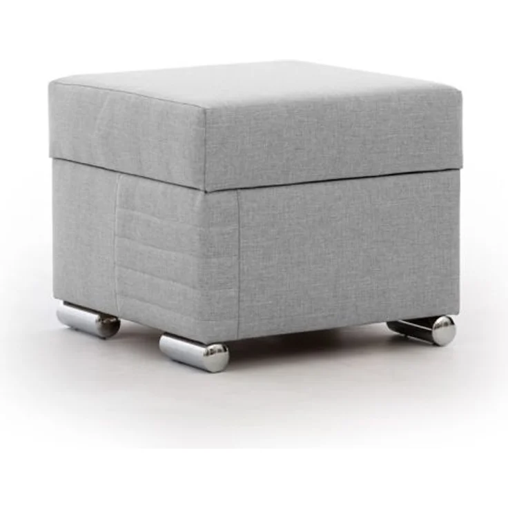 Ecksofa inkl. Hocker und Sessel CANTON Stoff Liverpool Aschgrau Ottomane Links – Bild 3