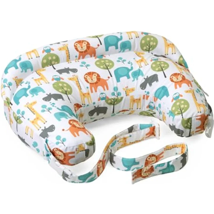 Boppy Deluxe Stillkissen, Brust und Flasche Fütterung Unterstützung, ergonomische Form mit Mutter und Baby zu unterstützen, volle Polsterung, abnehmbar und waschmaschinenfest, 0M + – Bild 1