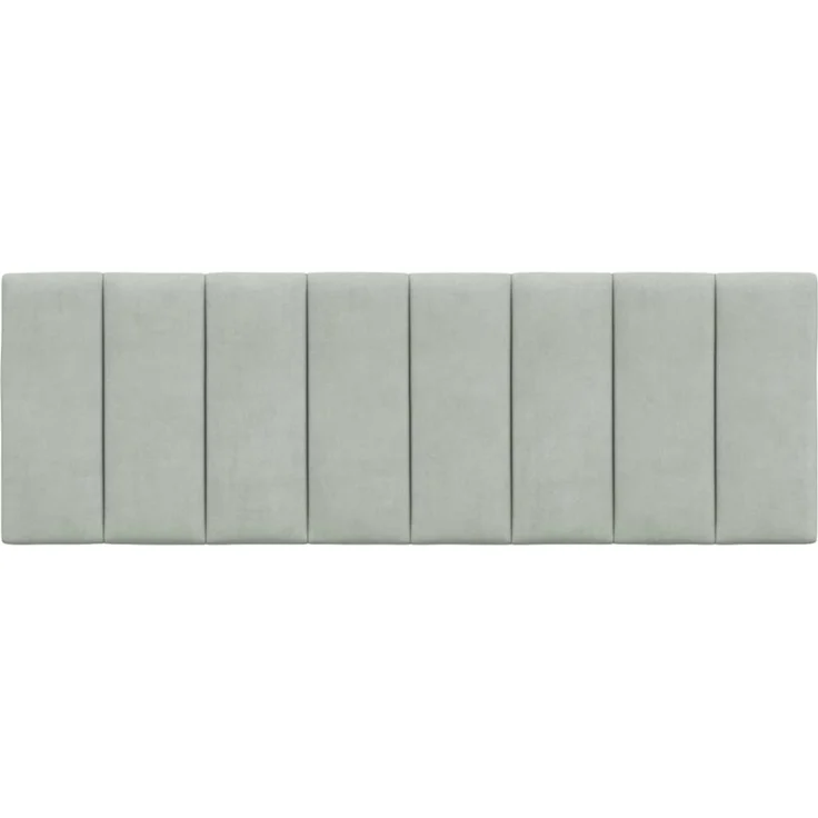 vidaXL Kopfteil-Kissen Hellgrau 140 cm Samt 374669 – Bild 5