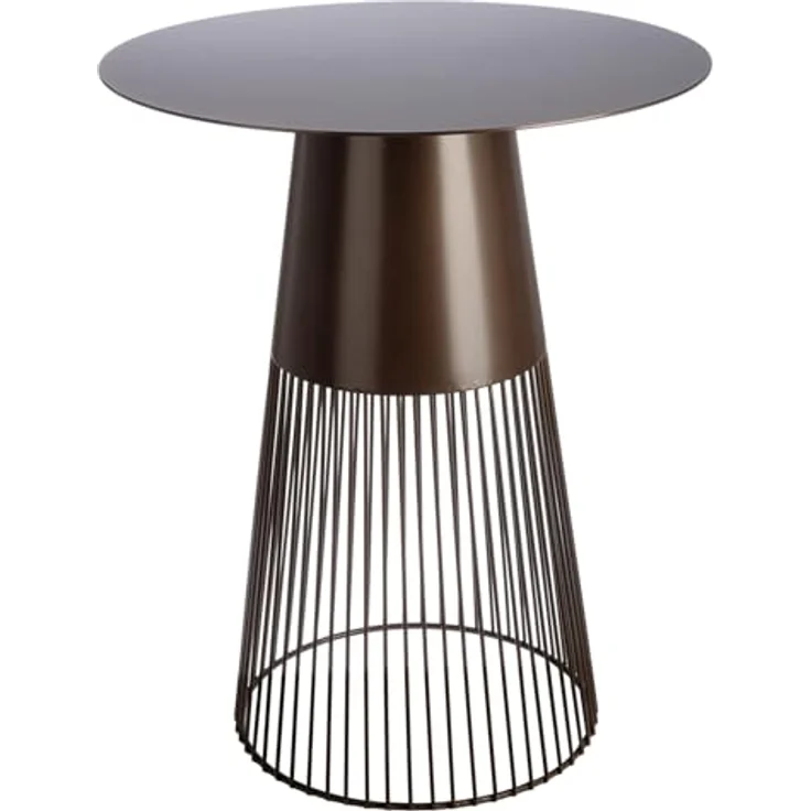 GILDE Beistelltisch Glarus - rund - Metall - Dunkelbraun - matt - Höhe 55cm x Ø 45cm - Tisch für den Wohnzimmer – Bild 1