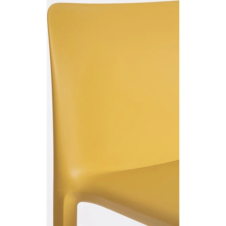 Barhocker Chloris 4er-Set aus Kunststoff, modernes Design, ocker, mit Fußstütze, UV-beständig – Bild 6
