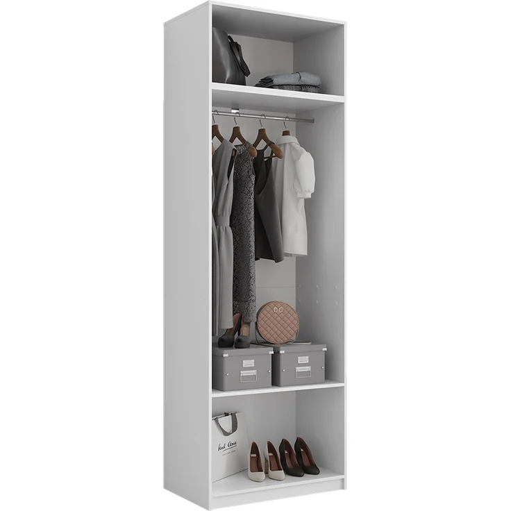 Kleiderschrank Elmo Weiß 80 x 50 cm 2er Set Vicco – Bild 6