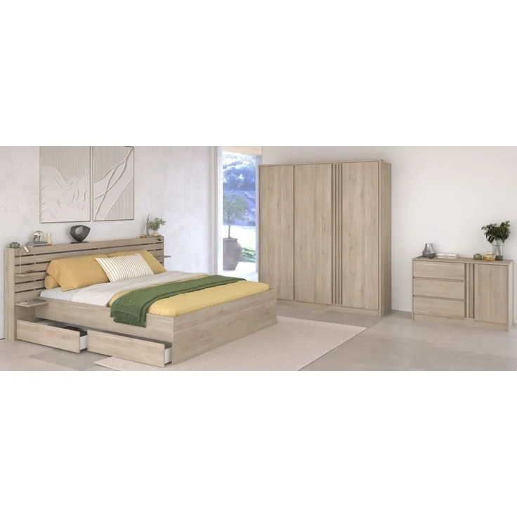Parisot Schlafzimmer komplett Escale in Eiche 180 x 200 cm – Bild 1