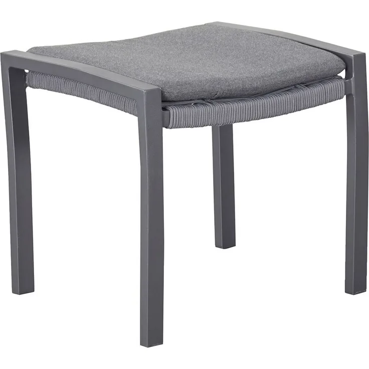 Gartenhocker Diwan / Diwo, Aluminium, Rope, Anthrazit, 46 x 49 x 57 cm