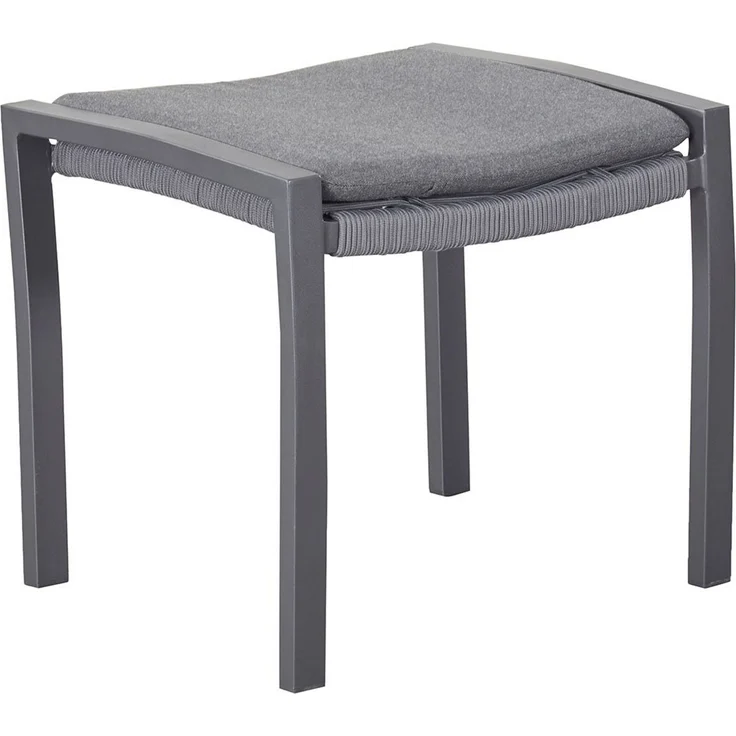 Gartenhocker Diwan / Diwo, Aluminium, Rope, Anthrazit, 46 x 49 x 57 cm