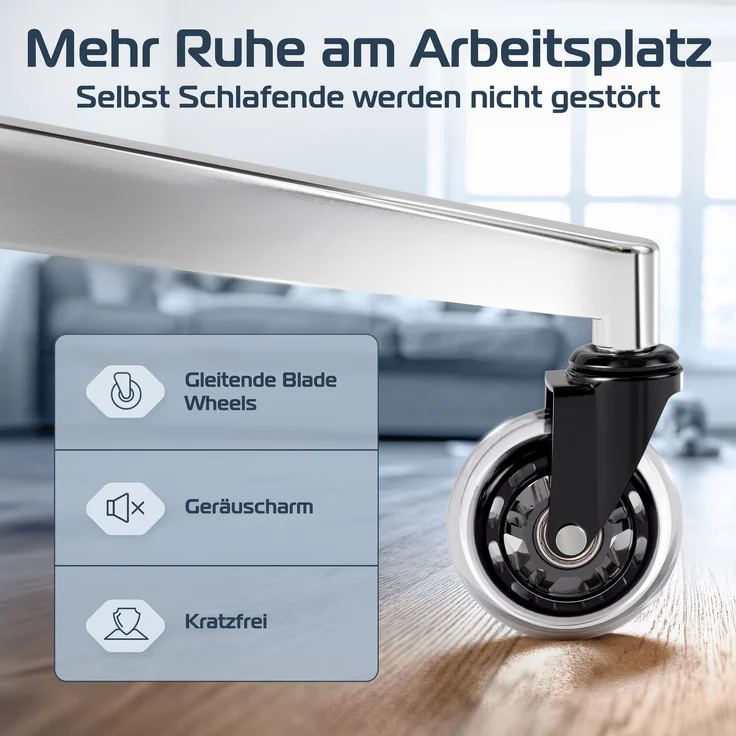 CLOUVOU ProSeat, ergonomischer Bürostuhl, thermoregulative Materialien, 4D-Armlehnen, 3D-Kopfstütze, BladeWheels, Anthrazit – Bild 6