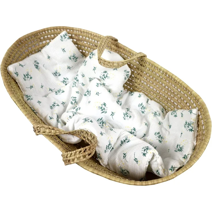 Babydecke BabyLux Babydecke Musselin Kinderwagendecke Kuscheldecke 75x60cm MPM, BabyLux, D1 Zarte Wiese MPM – Bild 2