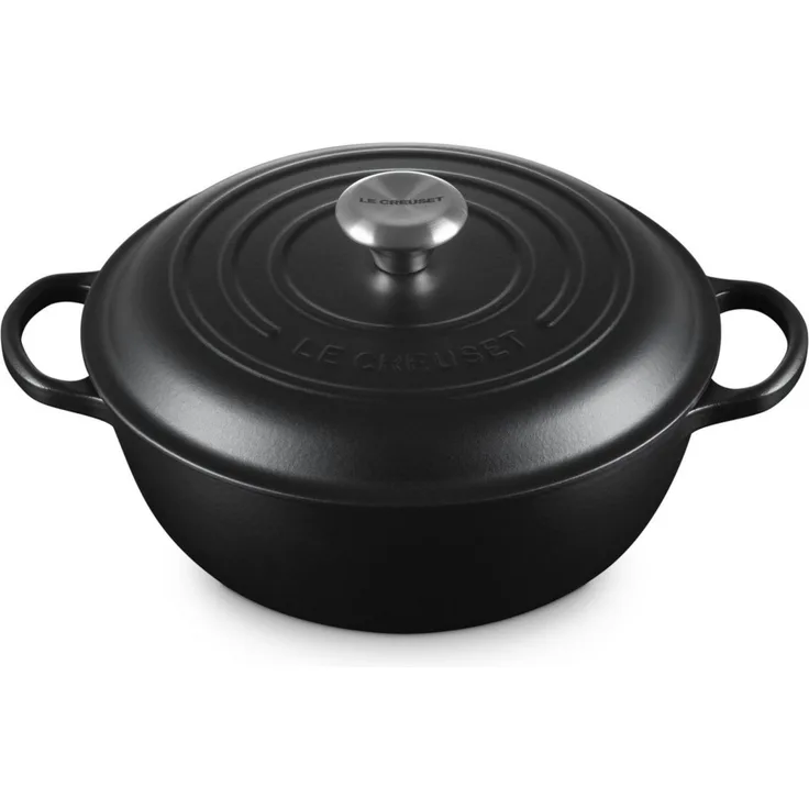 Le Creuset Stew Pot Rund Signature 26 cm Schwarz - Schwarz - 26 cm