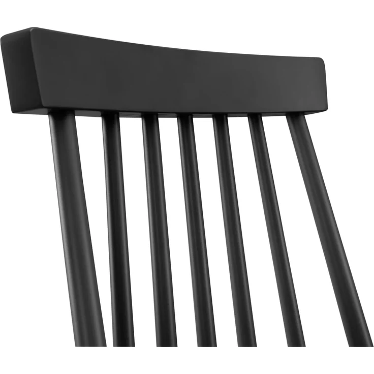 Julian Bowen Alassio Esszimmerstühle mit spindelförmiger Rückenlehne, 2er-Set, Schwarz – Bild 4