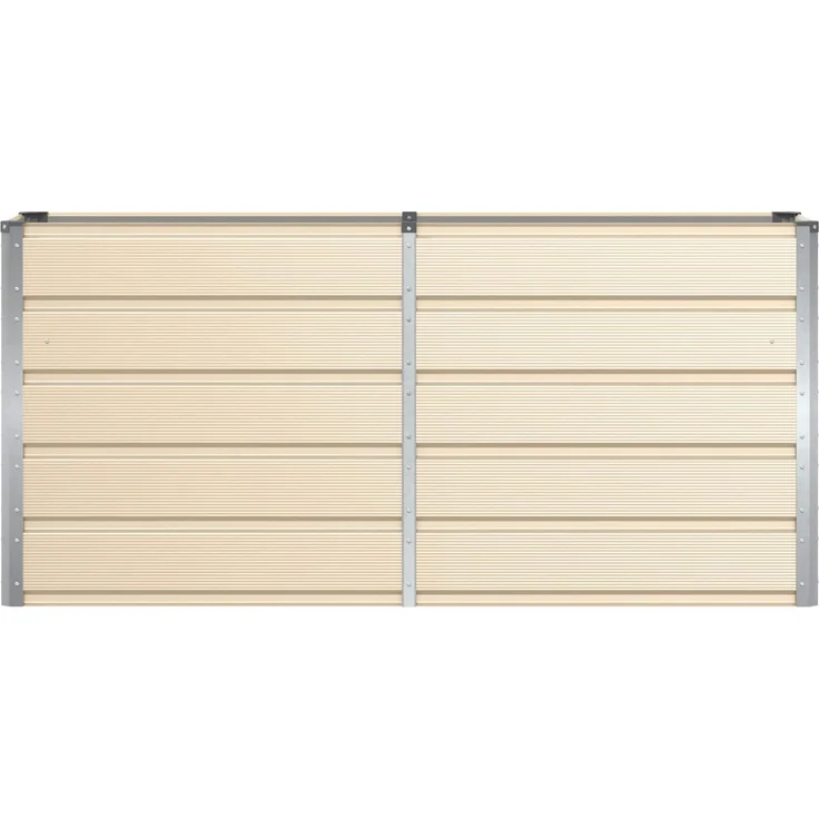 vidaXL Pflanzkübel Elfenbein 160 x 40 x 75 cm Stahl 42018083 – Bild 4