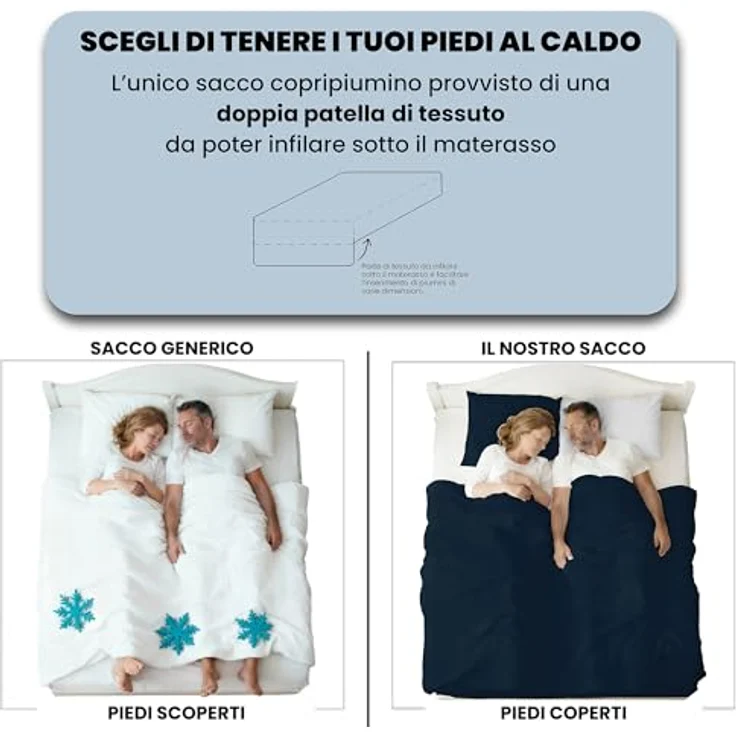 Italian Bed Linen Natural Color Doubleface Bettbezug, 100% Baumwolle, hell Grau/Rauch, Doppelte – Bild 7
