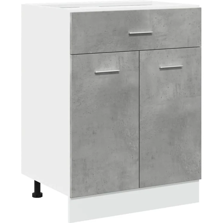 vidaXL Schubunterschrank Lyon Betongrau 60x46x81,5 cm Holzwerkstoff 856088 – Bild 1