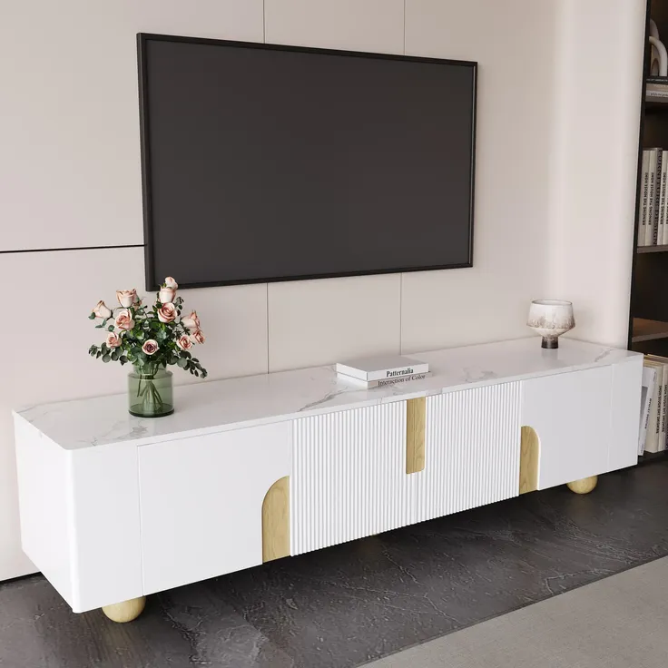Lowboard, TV-Board, 180 cm, TV-Schrank, Fernsehschrank für Wohnzimmer, stehend – Bild 4