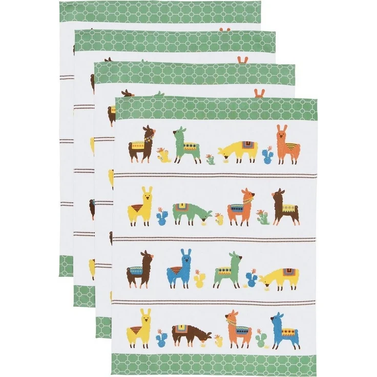 Erwin Müller Geschirrtuch Geschirrtuch 4er-Pack, Baumwolle Motiv – Bild 1