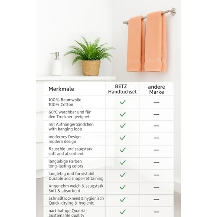 Betz Handtücher 6 Stück PALERMO Handtuch-Set, 100% Baumwolle – Bild 9