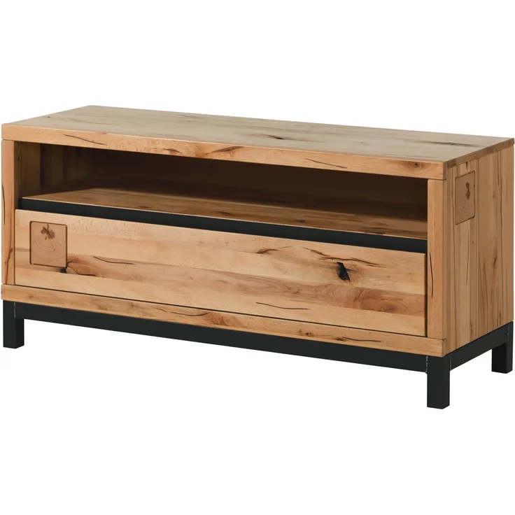 TV-Board Kernbuche 120 x 40 x 56 natur geölt VILLANDERS #112