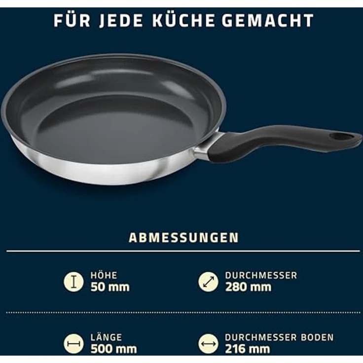 Bratpfanne Henckels by ZWILLING STREAM CERAMIC D 28 cm bunt Pfannen-Set Pfanne Pfannenset – Bild 7