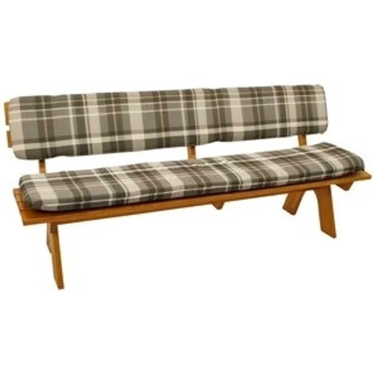 DEGAMO Bankauflage SEATTLE, (1 St), 4-sitzer 195cm, grau/beige kariert, 2-teilig mit separater Rückenlehne – Bild 6