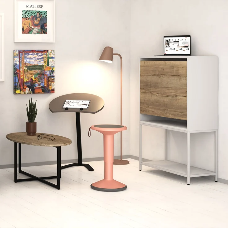 ASSMANN Laptoptisch Pontis Basalt 60x50x72cm Metall Holz Melaminoberfläche – Bild 6