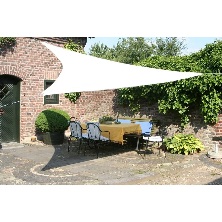 Floracord Sonnensegel Dreieck, B: 360 cm, weiß – Bild 1