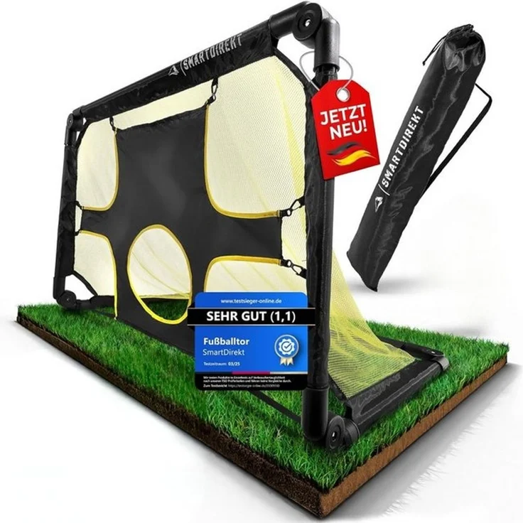 2in1 Fußballtor Kinder Garten – Pop-Up Tor inkl. Tasche & Torwand | Mini Fußballtor für Outdoor & Indoor, Sportspielzeug, Fußballtraining – Bild 4