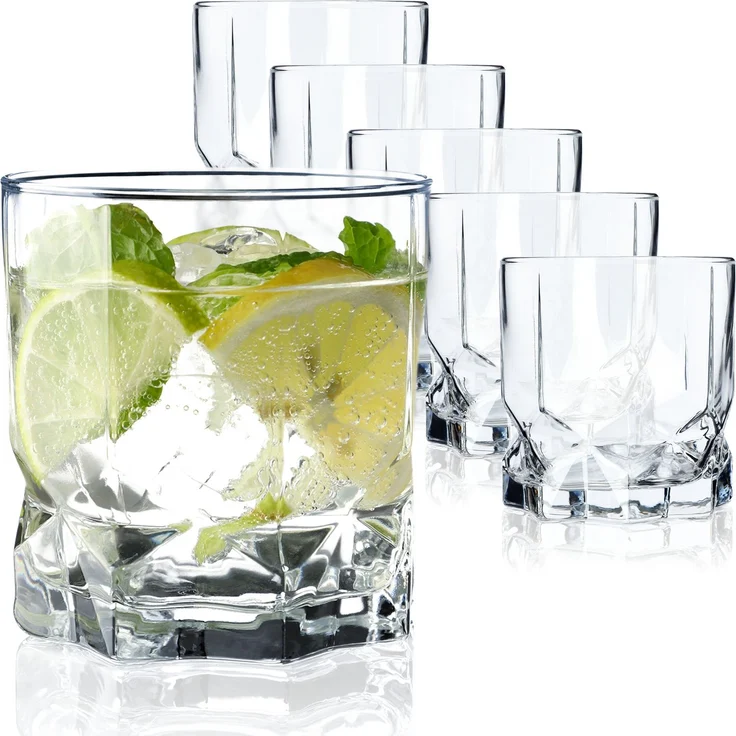 KADAX 6x Trinkgläser für Saftgetränke 325ml Glasset Literatki – Bild 1