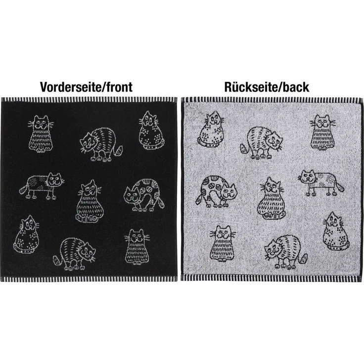Kracht Geschirrtuch Frottier-Geschirrtuch 2er-Pack, Baumwolle Motiv – Bild 3