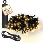 Spetebo LED-Lichterkette Deko Beleuchtung Akku betrieben per USB aufladbar 10 Tage Leuchtdauer, 160-flammig, mit Timer und 8 Funktionen