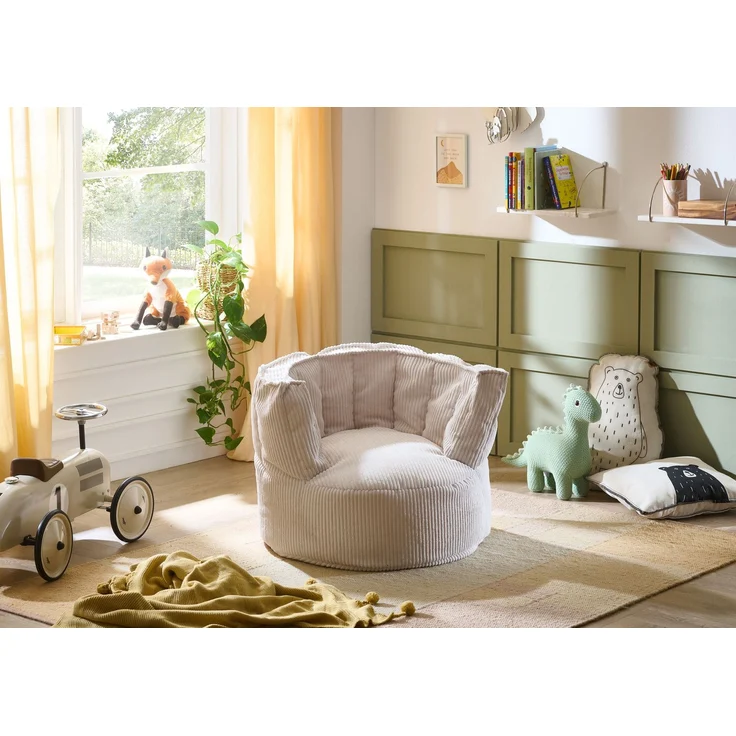 Sitzsack Snuggle Kids in Beige - gemütliches Design - Top Qualität für Ihr Zuhause B/H/T: 75x55x72 cm – Bild 2
