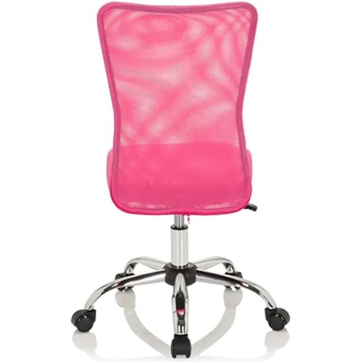 hjh OFFICE 691017 Kinderdrehstuhl KIDDY NET I Stoff/Netz Pink Kinderschreibtischstuhl mitwachsend, ohne Armlehnen – Bild 7