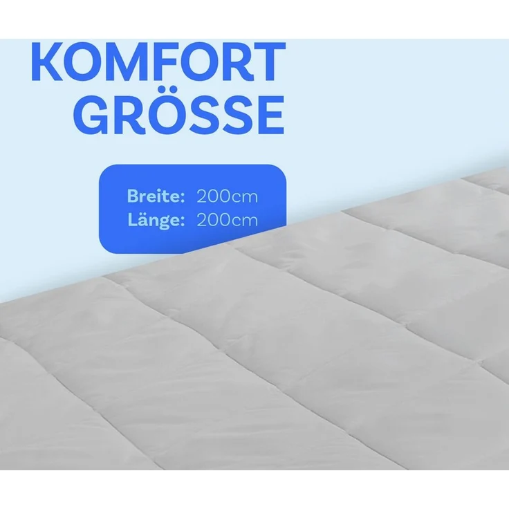 Bestlivings Sommerbettdecke ohne zusätzlichen Bettbezug nutzbar, Füllung: Kunstfaser, Bezug: Polyester, leicht, samtig-weich, waschbar bis 60 °C, schnelltrocknend, bügelfrei – Bild 2
