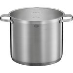 RÖSLE ELEGANCE Gemüse/Partytopf, Hochwertiger Edelstahltopf zum Kochen großer Mengen, 8 Liter, Edelstahl 18/10, Innenskalierung, Induktionsgeeignet, Spülmaschinengeeignet, 33x25. 5x28 cm